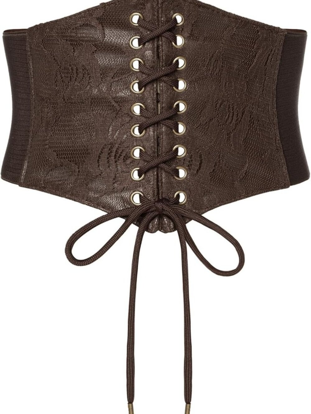Renaissance Corset Belt for Women | Pirate Costume, Lace-Up, Faux Leather